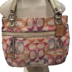 Authentic Pre-Owned Coach Poppy Cream Signature C Purse 19023 – Multicolor